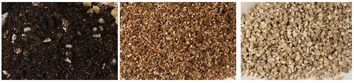 砂土，黃土，石粉等物料展示。