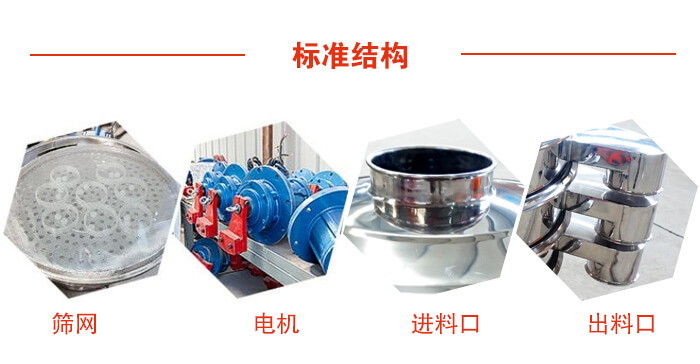 標準篩，篩網(wǎng)，電機，進料口，出料口
